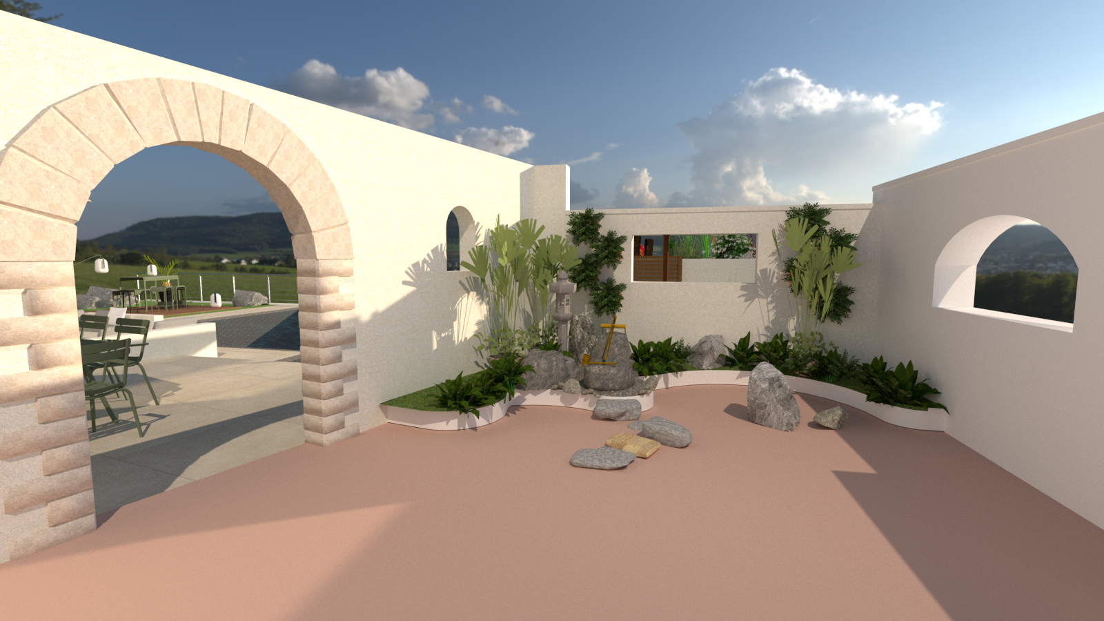 création jardin zen à Fuveau près de la sAinte victoire