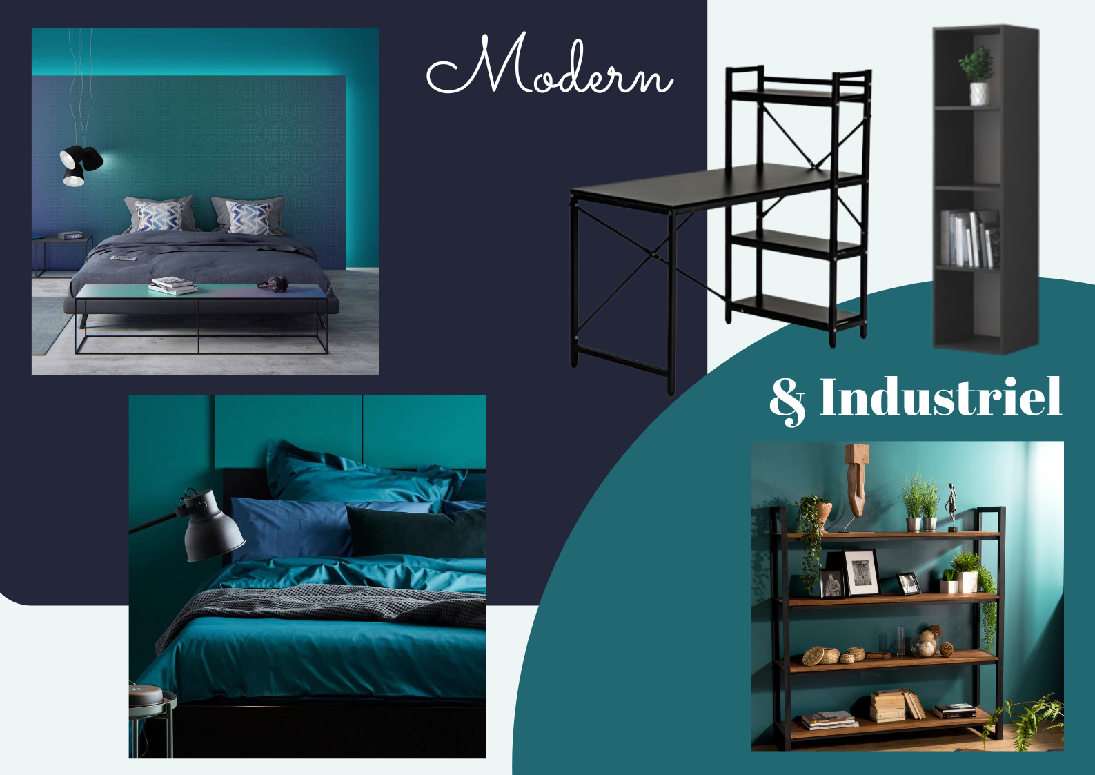 Planche tendance chambre adolescent turquoise Aix-en-Provence