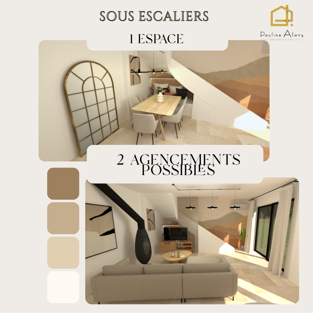 espace sous escalier : salle a manger ou salon? vitrolles