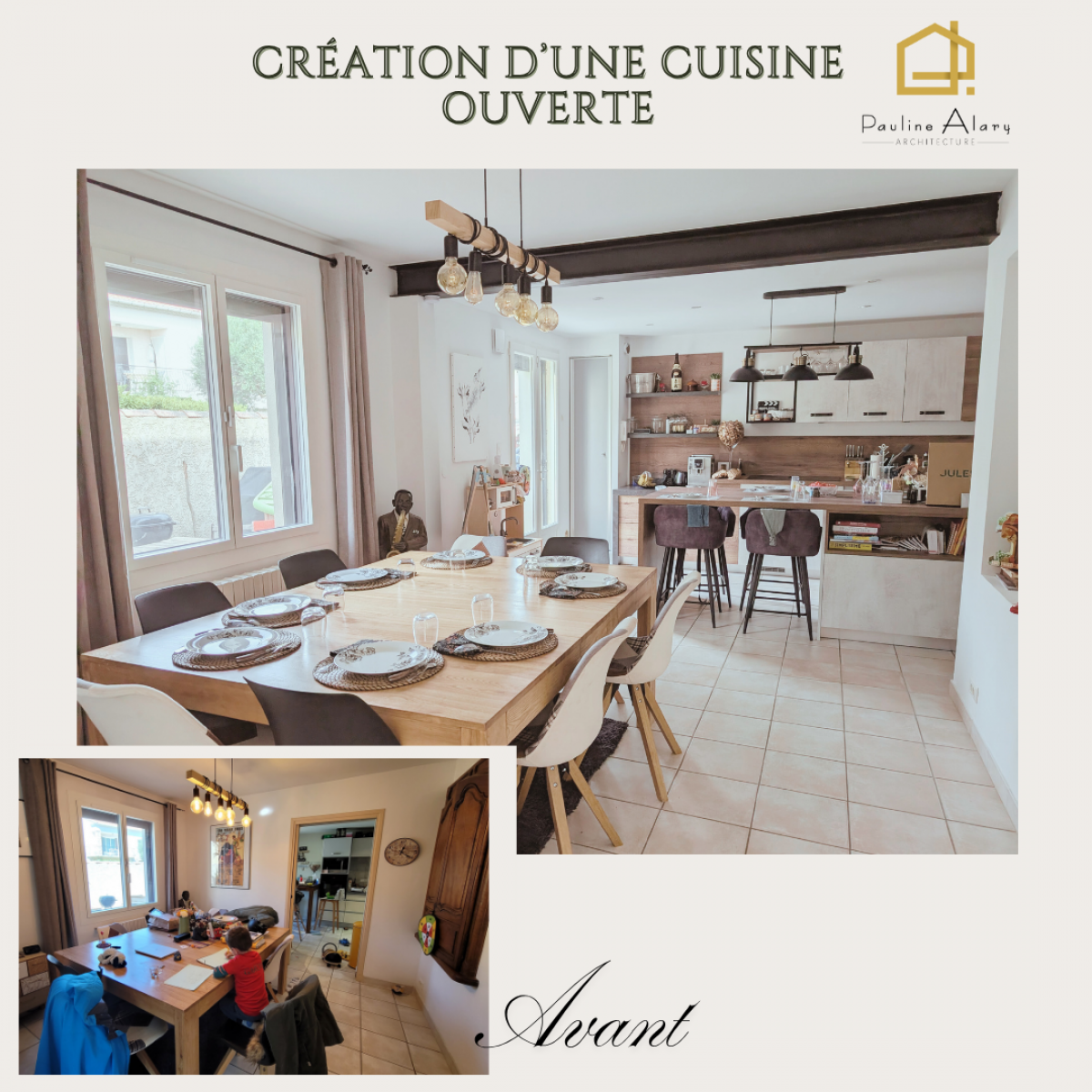 cuisine industrielle alpilles ouverture mur agrandissement