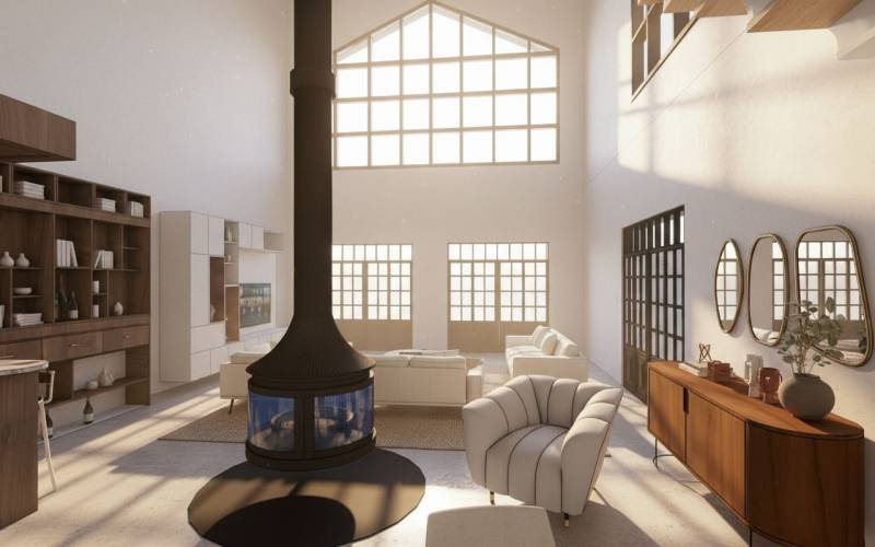 aménagement d'un mas provencal dans les alpilles menuiseries haut de gamme hauteur sous plafond