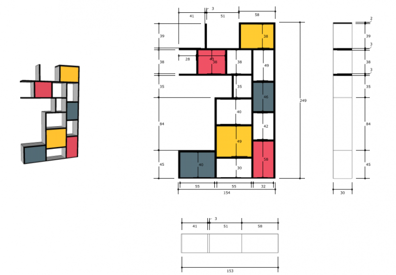 meuble sur-mesure mondrian aix-en-provence pauline alary architecture
